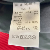 glamb グラム ドンキーカラー レザー ウールスタジャン レッド GB17AT/JKT10 Size 4 瑞穂店