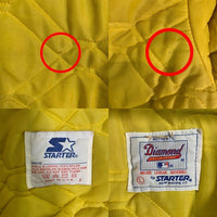 90's STARTER スターター MLB オークランド・アスレチックス ナイロンスタジャン グリーン USA製 Size L 福生店