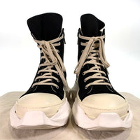 DRKSHDW ダークシャドウ リックオウエンス ABSTRACT SNEAK アブストラクト ハイカットスニーカー ブラック ミルク DU01E3840 DOEM9 Size 42 福生店