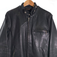 Schott ショット レザーシングルライダースジャケット ブラック 641 ボアライナー付 Size 38 福生店