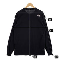THE NORTH FACE ノースフェイス Flower Logo L/S Tee フラワー刺繡 ロゴプリント ロングスリーブTシャツ ブラック NT32341 Size L 福生店