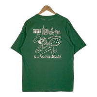 HUF ハフ NY DELIVERY TEE ニューヨークデリバリー Tシャツ グリーン プリント Size L 福生店