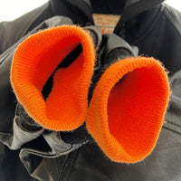 OCEAN PACIFIC オーシャンパシフィック 90's フード付き ウール 袖レザー スタジャン ブラック size- 瑞穂店