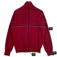 80's adidas アディダス トラックジャケット トレフォイル 刺繡ロゴ レッド Size L 福生店