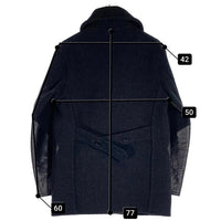 JOE McCOY ジョーマッコイ WOOL RAILROAD COAT ウール レイルロードコート ダブルジャケット レザー ホースハイド ブラック Size 38 福生店