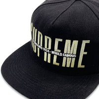 SUPREME シュプリーム 18AW Global 5-Panel グローバル 5パネルキャップ ブラック 刺繡 福生店