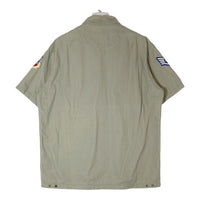 AVIREX アヴィレックス 6165099 ヘリンボーン ワッペン 半袖シャツ カーキ size2XL 瑞穂店