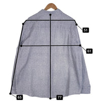 BRIGADE コットン ストライププリント 長袖シャツ ブルー 厚手 Size L 福生店