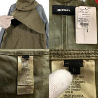 DIESEL ディーゼル 17SS D-DYNA JACKET デニム切替 モッズコート オリーブ ライトブルー Size L 福生店