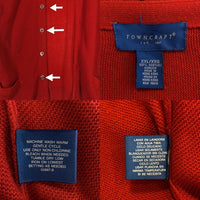 80's TOWNCRAFT タウンクラフト アクリルニット カーディガン レッド 香港製 Size XXL 福生店