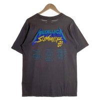 80-90's METALLICA メタリカ 1988ツアー パスヘッド プリントTシャツ ブラック 1988コピーライト メタリカタグ BROCKUM Size L 福生店