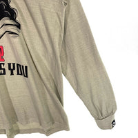 EXAMPLE エグザンプル JESUSIS L/S TEE ジーザス プリント 長袖 Tシャツ ロンT カーキ ex24aw-to-0006 Size XL 福生店