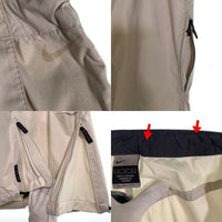 00's NIKE ナイキ ポリエステル リップストップ クロップドパンツ アイボリー ウエスト裾ドローコード Size 34 福生店