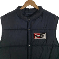SNAP n WEAR スナップンウエア 中綿 ベスト ネイビー CHAMPIONプラグワッペン Size XL 福生店