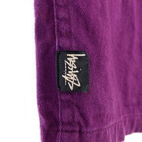 80's STUSSY ステューシー コットン イージーショーツ ハーフパンツ パープル USA製 Size XL 福生店