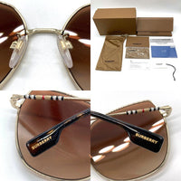 BURBERRY バーバリー BE3136D ブラウンレンズ サングラス ゴールド 瑞穂店