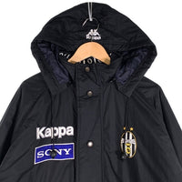 Kappa カッパ Juventus ユベントス ナイロン ベンチコート 中綿ジャケット ブラック Size M 福生店
