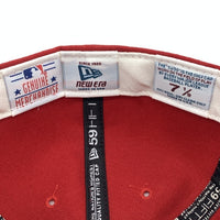 90's New Era ニューエラ MLB ニューヨーク・ヤンキース 59FIFTY ベースボールキャップ レッド ウール USA製 注音符号 Size 7 1/8 (56.8cm) 福生店