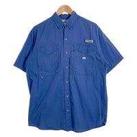 Columbia コロンビア PFG フィッシング シャツ ブルー 半袖 FM7130 Size S 福生店