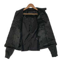 PRADA プラダ ライダースジャケット トリアセテート パイピング ブラック UGW845 Size 48 福生店