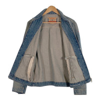 DIESEL ディーゼル D-ROHE ジップアップ デニムジャケット インディゴ 袖刺繡ロゴ Size M 福生店