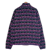 L.L.Bean エルエルビーン Sweater Fleece Pullover セーターフリースプルオーバー ジャケット ニット スナップ ブラック パープル Size XL-R 福生店