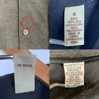 Tommy Bahama トミーバハマ シルク ボーリング刺繡 半袖シャツ 開襟 ブラック Size M 福生店