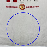 MANCHESTER UNITED マンチェスターユナイテッド 2002-2003 リーグ優勝記念Tシャツ ホワイト sizeL 瑞穂店