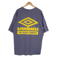 90's UMBRO アンブロ プリントTシャツ ネイビー 袖裾シングル Size XL 相当 福生店
