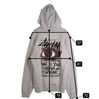 STUSSY ステューシー Eye Graffic Hoodie アイ グラフィック プルオーバー フーディー パーカー グレー Size XL 福生店