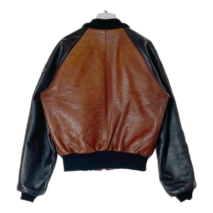 VANSON バンソン TJV USA製 レザー チームジャケット ブラウンx