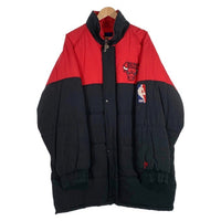 90's NBA CHICAGO BULLS シカゴ・ブルズ PRO PLAYER 中綿 ジャケット ブラック レッド Size L 福生店
