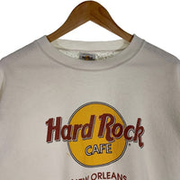 80-90's Hard Rock Cafe ハードロックカフェ プリント スウェットクルーネックトレーナー ホワイト Size XL 福生店