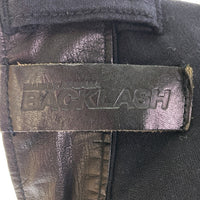 ISAMU KATAYAMA BACKLASH イサムカタヤマ バックラッシュ 1423-01 カンガルーレザー 切替 サルエルパンツ ブラック sizeM 瑞穂店