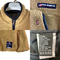POLO JEANS Ralph lauren ポロジーンズ ラルフローレン ボア フリース ジャケット ベージュ sizeL※所々使用感有 瑞穂店
