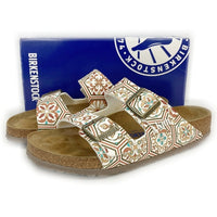 BIRKENSTOCK×KITH ビルケンシュトック×キス Arizona BS 総柄サンダル ホワイト×ブラウン size26.5cm 瑞穂店