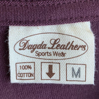 Dagda Leathers ダグダレザーズ プリント ポケットTシャツ 袖刺繡 ダークパープル 旧マッコイ 滝沢氏 Size M 福生店