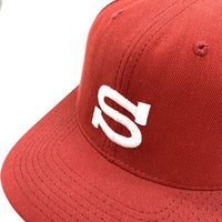 90's STUSSY ステューシー Sport Sロゴ 6パネルキャップ スナップバック ボルドー 白タグ 福生店