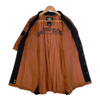 00's~ HARLEY-DAVIDSON ハーレーダビッドソン コットン オープンカラーシャツ 半袖 刺繡 2トーン ブラウン ブラック Size 2XL 福生店