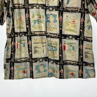 Reyn Spooner レインスプーナー 80's~90's ダイヤモンドヘッドタグ コットン アロハシャツ ホワイトxブラック sizeM 瑞穂店