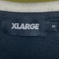 X-LARGE エクストララージ ベースボールロゴ Vネックスウェットトレーナー ブラック 101233012017 Size S 瑞穂店