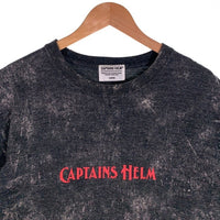 CAPTAINS HELM キャプテンズヘルム ロゴプリント 半袖 Tシャツ ブリーチ加工 ブラック Size L 福生店