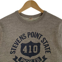 WAREHOUSE ウエアハウス STEVENS POINT STATE 染み込みプリント Tシャツ グレー Size M 福生店