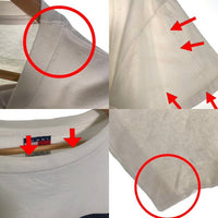 90's TOMMY HILFIGER トミーヒルフィガー ビッグフラッグ プリントTシャツ ホワイト USA製 Size L 福生店