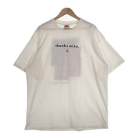 90~00's NIKE ナイキ thanks mike. マイケルジョーダン プリントTシャツ ホワイト メキシコ製 Size XL 福生店