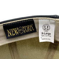 NEW YORK HAT ニューヨークハット レザーバイザー チノツイル キャスケット ベージュ ブラック Size XL 福生店