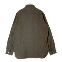 Needles ニードルズ NS230 Pinstripe Work Shirt ピンストライプ 長袖ワークシャツ ブラウン SizeM 瑞穂店