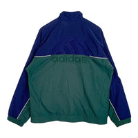 90’s adidas アディダス ジップアップジャケット 刺繍 グリーン ネイビー 万国旗タグ Size US M 福生店