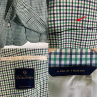 Brooks Brothers ブルックスブラザーズ コットン ギンガムチェック 3B テーラードジャケット グリーン Size 44R 福生店