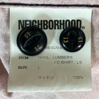 NEIGHBORHOOD ネイバーフッド VLONE ヴィーローン 191BEVLN-SHM01S NHVL.LUMBERS/C-SHIRT LS フレイム スカル チェック プリント 長袖シャツ グリーン sizeL 瑞穂店